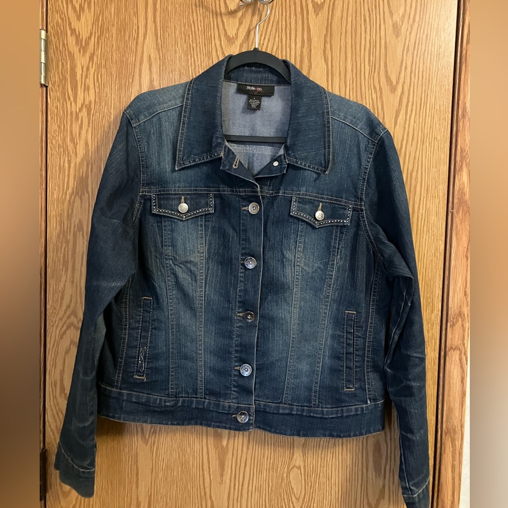 Style & Co Women's Denim Jacket L/S Women’s Size L